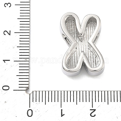 Латунные бусины с инициалами&nbsp;KK-B167-27P-01X-1