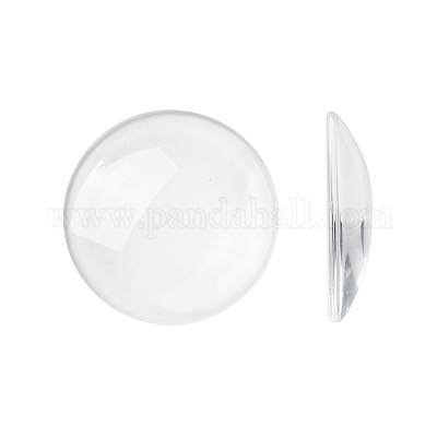 Cabochon in vetro trasparente&nbsp;X-GGLA-R026-45mm-1
