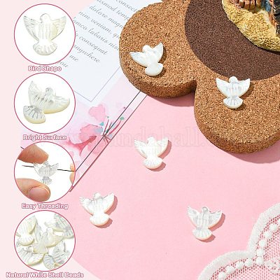 Бусины из натуральных ракушек&nbsp;BSHE-H017-02-1