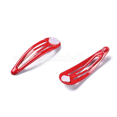 Eisen Emaille Haarklammern Zubehör&nbsp;FIND-WH0110-048B-1