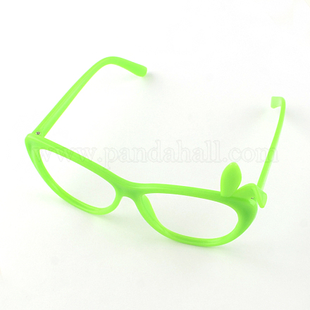 Atractiveウサギの耳の子供用プラスチック製の眼鏡フレーム  芝生の緑  12.5x6.2cm SG-R001-04F-1