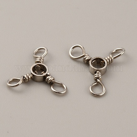 Латунные рыболовные трехходовые вертлюги вертлюги для сома&nbsp;KK-WH0062-21E-P-1