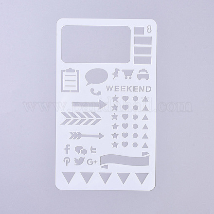 Plastic Reusable Drawing Painting Stencils Templates DIY-G027-F08-1