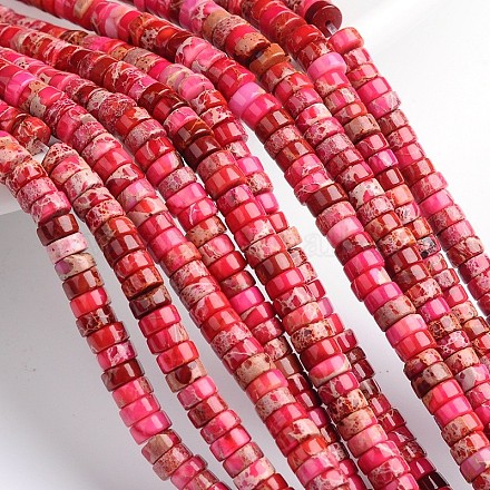 Dyed Natural Imperial Jasper Beads Strands G-M276-04-B-1