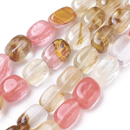 Chapelets de perles en verre de peau de tigre G-I222-06A-1