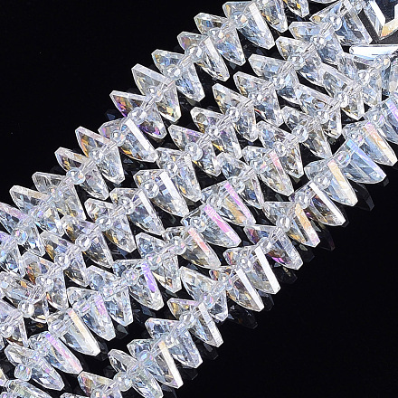 Chapelets de perles en verre électroplaqué EGLA-S176-05B-A01-1