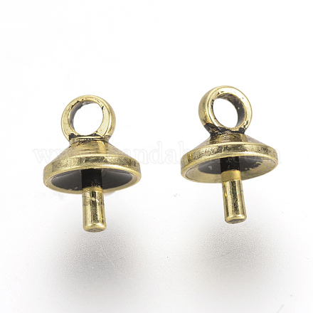 Brass Cup Pearl Peg Bails Pin Pendants X-KK-R071-10AG-1