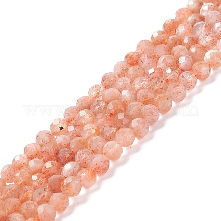 Natürliche sunstone Perlen Stränge G-K315-B02-A-1