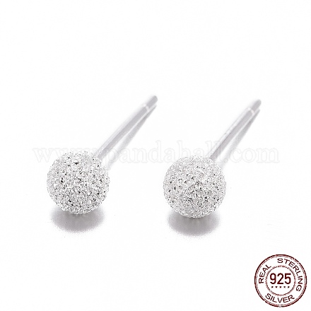 Серьги-гвоздики из серебра EJEW-L202-004A-1
