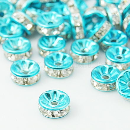 Painted Brass Spacer Beads RB-S009-10mm-01B-1
