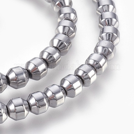 Electroplated Non-magnetic Synthetic Hematite Bead Strand G-E498-12A-04-1