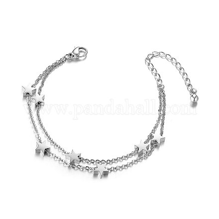 SHEGRACE Chic Titanium Steel Multi-strand Bracelets JB265A-1