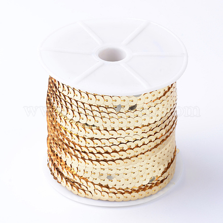 Accesorios del ornamento hebras de perlas paillette plástico PVC-R004-01-1