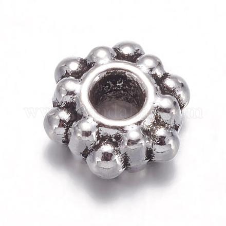 Tibetan Style Flower Spacer Beads X-AA0528-1