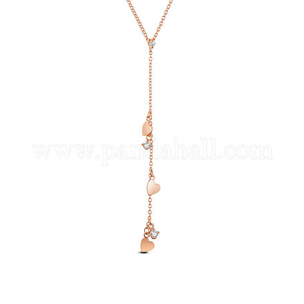 SHEGRACE 925 Sterling Silver Y-Shape Pendant Necklaces JN670A-1