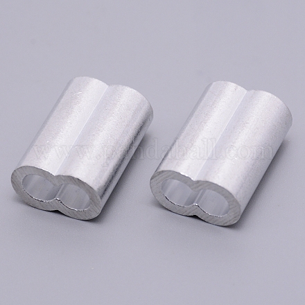 Cuentas de tubo de aleación de aluminio ALUM-WH0165-01B-1