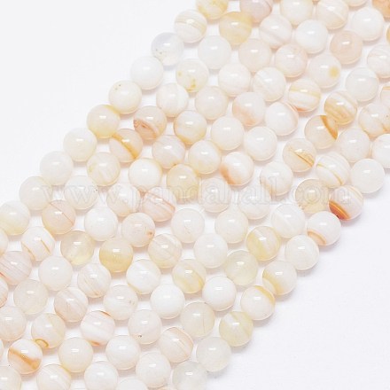 Chapelets de perles en agate à rayures naturelles X-G-F425-19-1