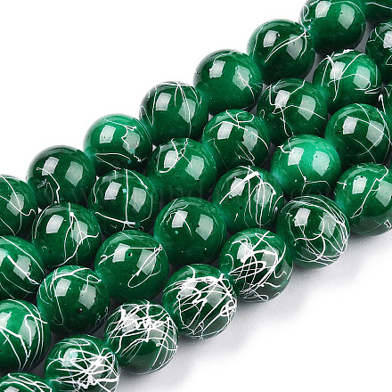 Chapelets de perles en verre d'effilage DGLA-S115-10mm-L08-1
