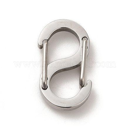 304 Stainless Steel Push Gate Snap Key Clasps STAS-L207-23C-P-1