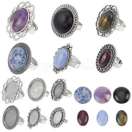 Sunnyclue Kit fai da te per creare anelli con pietre preziose DIY-SC0022-34-1