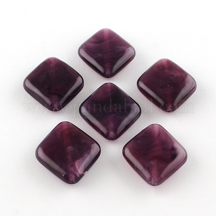 Rhombus Imitation Gemstone Acrylic Beads OACR-R043-13-1