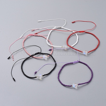 Bracelets de perles tressées en fil de nylon BJEW-JB04809-1