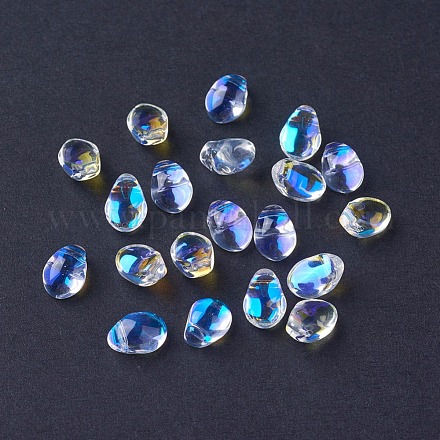 Electroplate Glass Beads EGLA-L014-18-1