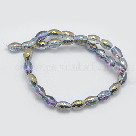 Chapelets de perles en verre électroplaqué EGLA-G025-HP01-1