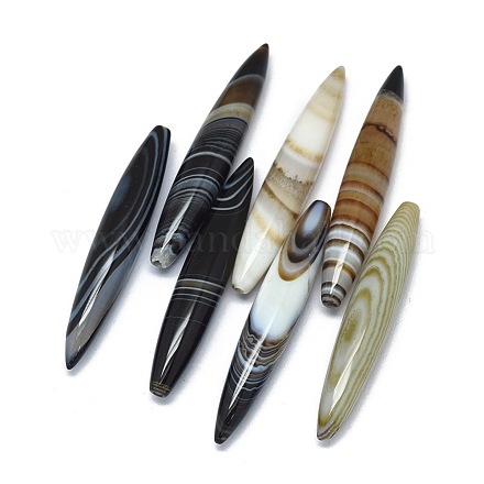 Natural Banded Agate/Striped Agate Beads G-L514-001-1
