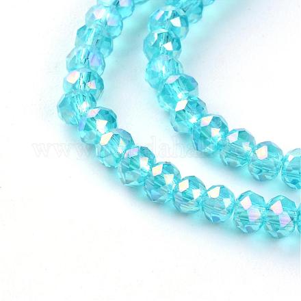 Chapelets de perles en verre électroplaqué EGLA-R048-2mm-08-1