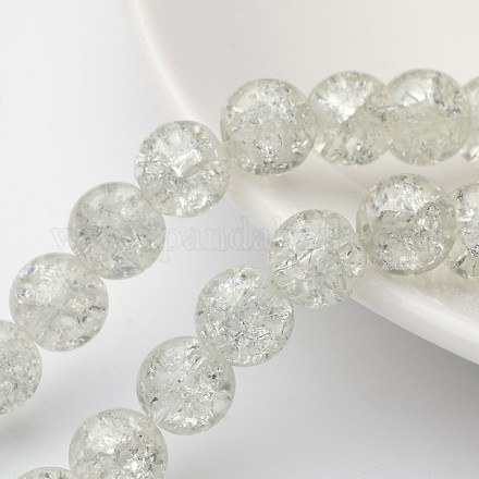 Chapelets de perles en verre craquelé X-CCG-Q001-10mm-01-1