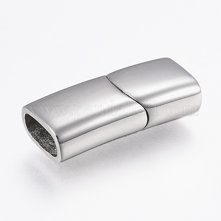 304 Stainless Steel Magnetic Clasps with Glue-in Ends STAS-F130-92P-1