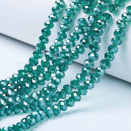 Electroplate Glass Beads Strands EGLA-A034-T8mm-A18-1