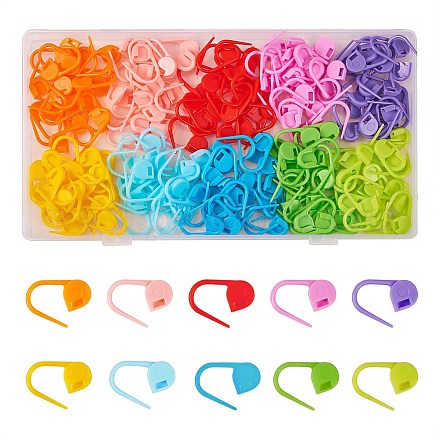 200 pièces 10 couleurs écologiques abs plastique tricot crochet point de verrouillage marqueurs titulaire KY-SZ0001-28-1