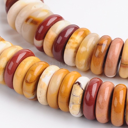 Natural Mookaite Rondelle Bead Strands G-M280-14-1