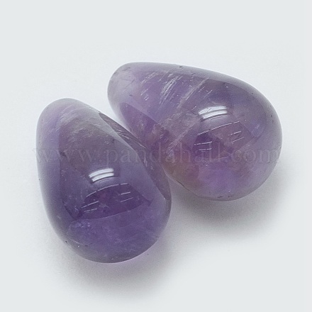 Natürliche amethyst halb gebohrte perlen G-G760-I01-1