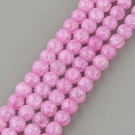 Crackle sintetico perle di quarzo fili GLAA-S134-10mm-03-1
