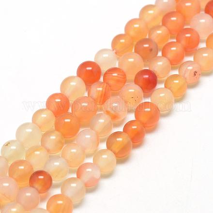 Chapelets de perles en cornaline naturelle G-Q462-10mm-45-1