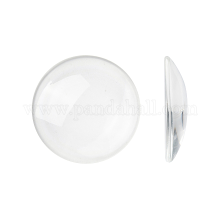 Transparente Glas Cabochons X-GGLA-R026-45mm-1