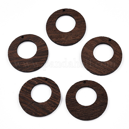 Colgantes de madera de wengué natural WOOD-T023-52A-01-1