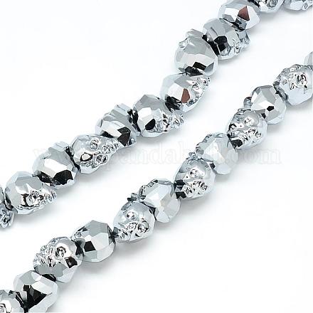 Chapelets de perles en verre électroplaqué EGLA-T002A-06-1