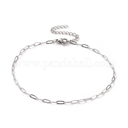 304 pulsera de cadena de cable de acero inoxidable para hombres y mujeres BJEW-E031-05H-P-1