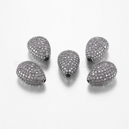 Perles de cubes zircone en laiton  ZIRC-F001-147B-1