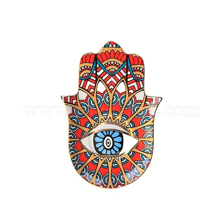 Hamsa Hand/Hand of Miriam with Evil Eye Ceramic Jewelry Plate WG72491-02-1