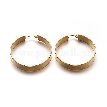 Ring 304 Stainless Steel Hoop Earrings EJEW-M174-04-1