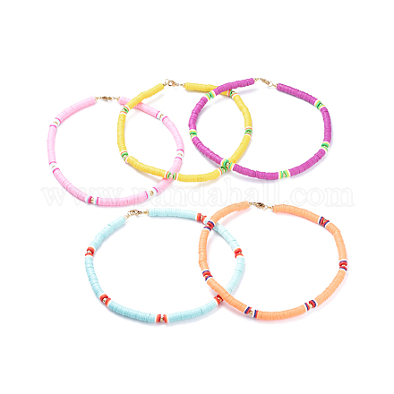 Colliers de foulard en perles de polymère faites main en pâte polymère NJEW-JN02446-1