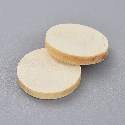 Cabochon in legno bianco WOOD-WH0098-88-1