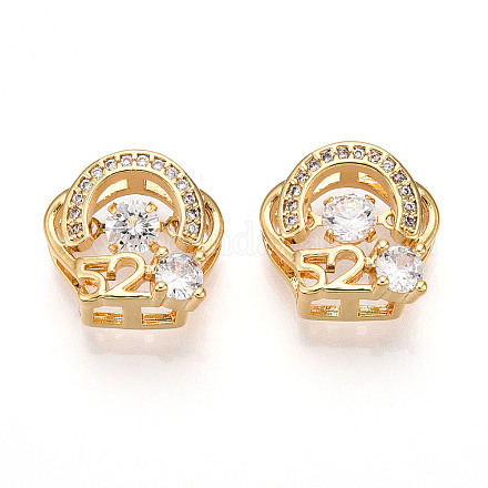 Латунные микро проложить кубического циркония подвески KK-N261-91G-1