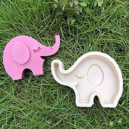 Elephant Food Grade Silicone Molds, 3D Animal Resin Molds, Fondant Molds,  for DIY Cake Decoration, Chocolate, Candy, Light Grey, 78.5x104x37mm