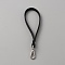 Cowhide Wristlet Bag Straps, with Stainless Steel Swivel Clasp, for Purse Clutch Bag, Black, 20.5cm